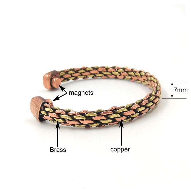 SHINDE EXPORTS adjustable Pure Copper Bracelet/for Men and Women Natural Handmade Cuff/Kada made in India - Image 2